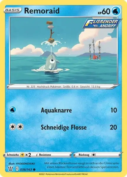 remoraid 036/163 – Pokémon Kampfstile Karte