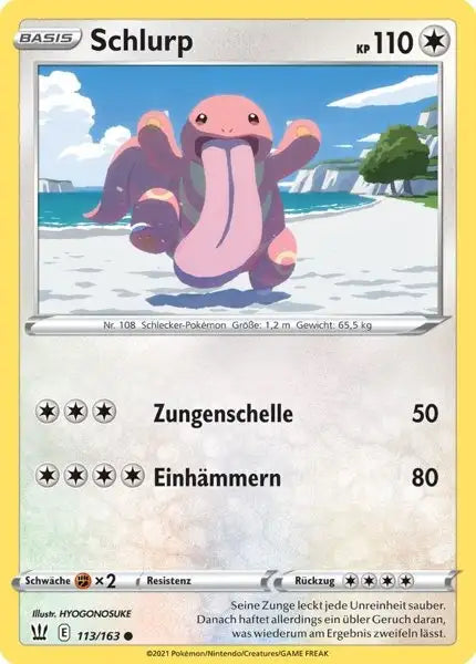 schlurp 113/163 – Pokémon Kampfstile Karte