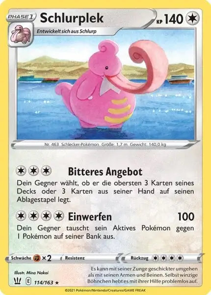 schlurplek 114/163 – Pokémon Kampfstile Karte