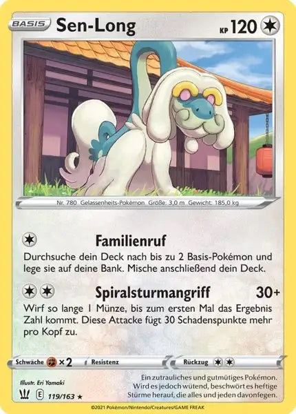 sen long 119/163 – Pokémon Kampfstile Karte