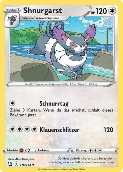 shnurgarst 116/163 – Pokémon Kampfstile Karte