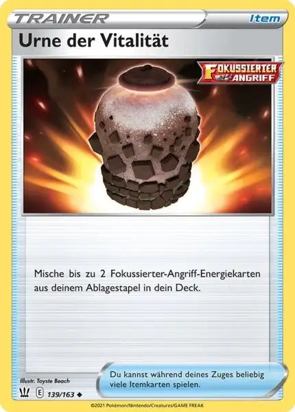 urne 139/163 – Pokémon Kampfstile Karte