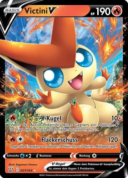 victini v 021/163 – Pokémon Kampfstile Karte