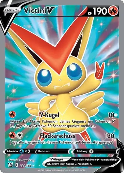 victini v 144/163 – Pokémon Kampfstile Karte