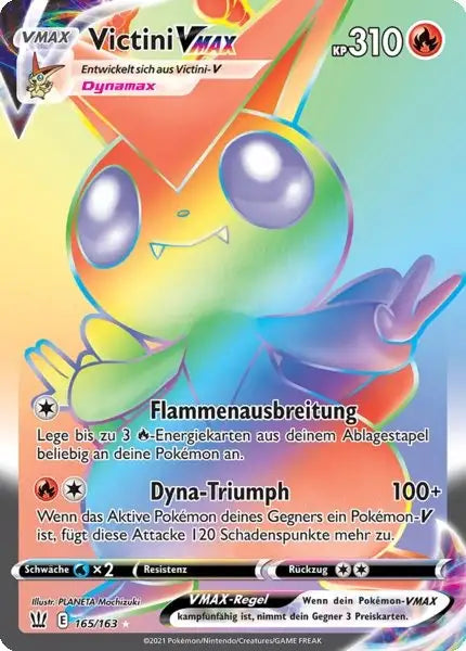 victini vmax 165/163 – Pokémon Kampfstile Karte