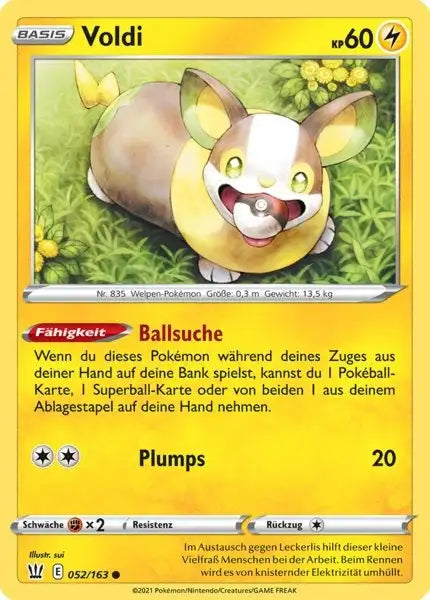 voldi 052/163 – Pokémon Kampfstile Karte