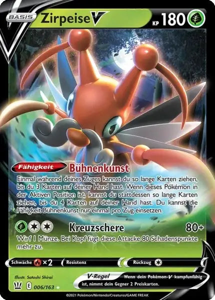 zirpeise v 006/163 – Pokémon Kampfstile Karte