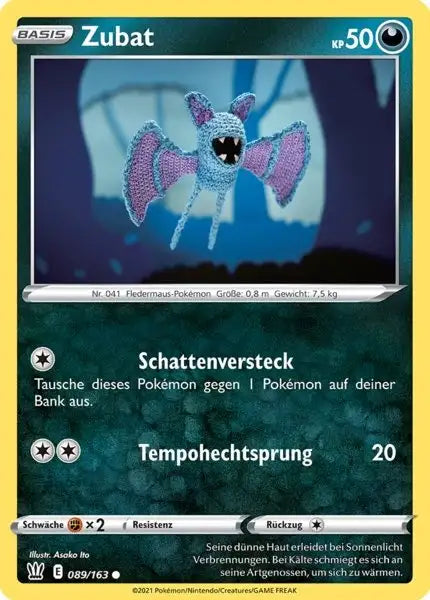 zubat 089/163 – Pokémon Kampfstile Karte