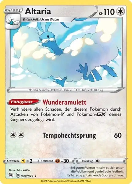 altaria 049/073 – Pokémon Weg des Champs Karte