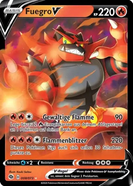 fuegro v 008/073 – Pokémon Weg des Champs Karte