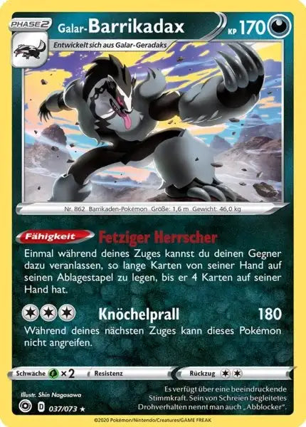 galar barrikadax 037/073 – Pokémon Weg des Champs Karte