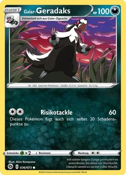 galar geradaks 036/073 – Pokémon Weg des Champs Karte