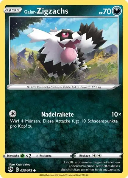 galar zigzachs 035/073 – Pokémon Weg des Champs Karte