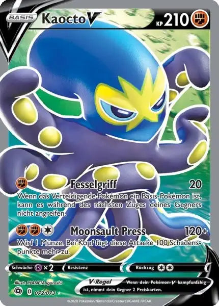 kaocto v 072/073 – Pokémon Weg des Champs Karte