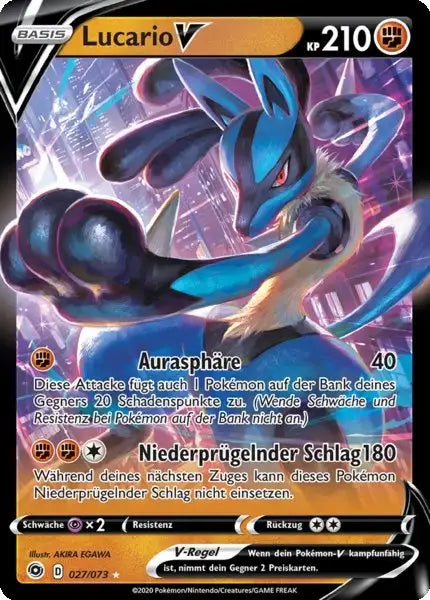 lucario v 027/073 – Pokémon Weg des Champs Karte
