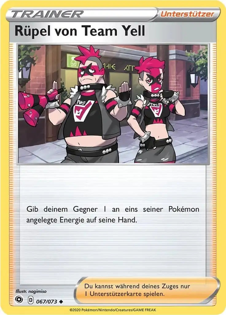 ruepel von team yell 067/073 – Pokémon Weg des Champs Karte