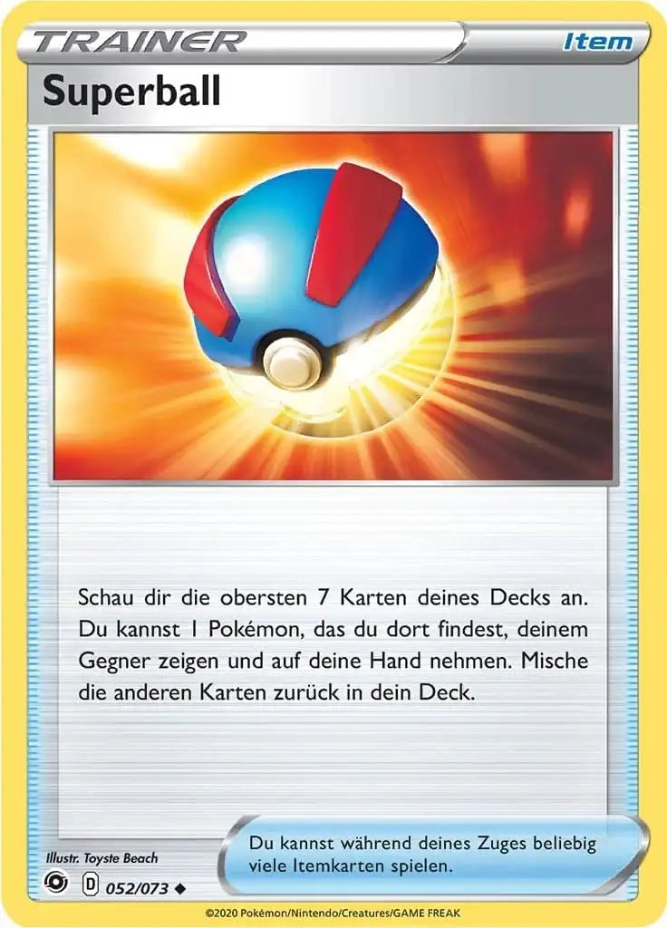 superball 052/073 – Pokémon Weg des Champs Karte