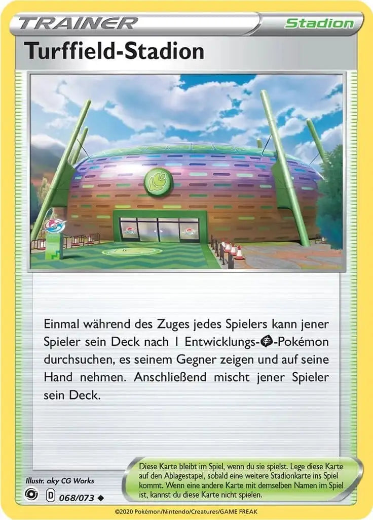 turffield stadion 068/073 – Pokémon Weg des Champs Karte