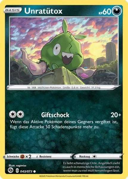 unratuetox 043/073 – Pokémon Weg des Champs Karte