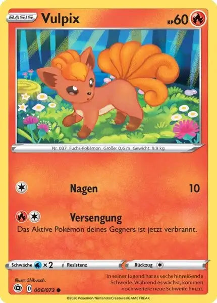 vulpix 006/073 – Pokémon Weg des Champs Karte