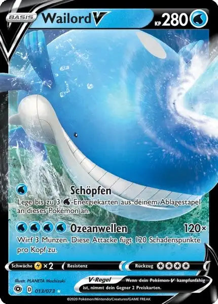 wailord v 013/073 – Pokémon Weg des Champs Karte