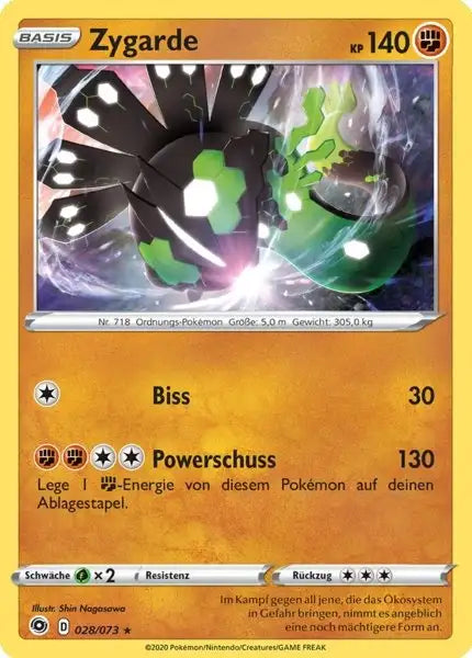 zygarde 028/073 – Pokémon Weg des Champs Karte