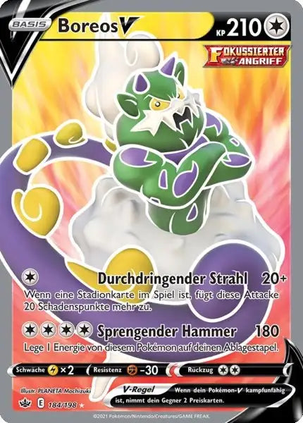 boreos v 184/198 – Pokémon Schaurige Herrschaft Karte