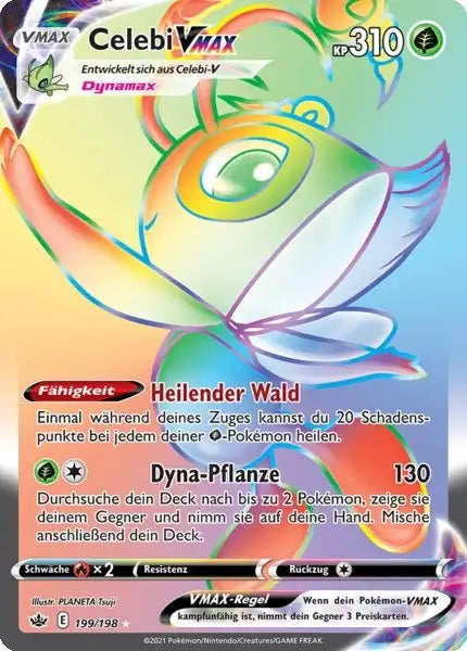celebi vmax 199/198 – Pokémon Schaurige Herrschaft Karte