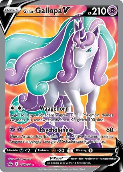 galar gallopa v 167/198 – Pokémon Schaurige Herrschaft Karte