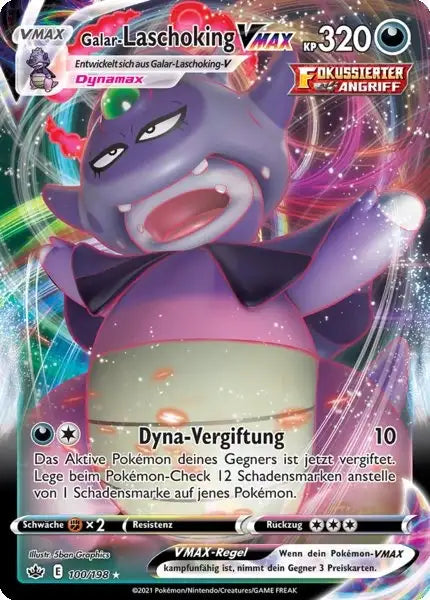 galar laschoking vmax 100/198 – Pokémon Schaurige Herrschaft Karte