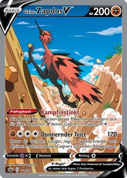 galar zapdos v 174/198 – Pokémon Schaurige Herrschaft Karte
