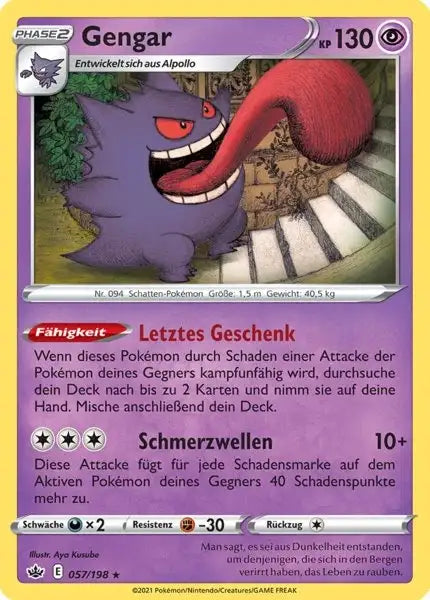 gengar 057/198 – Pokémon Schaurige Herrschaft Karte