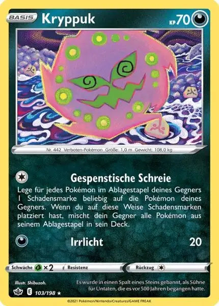 kryppuk 103/198 – Pokémon Schaurige Herrschaft Karte