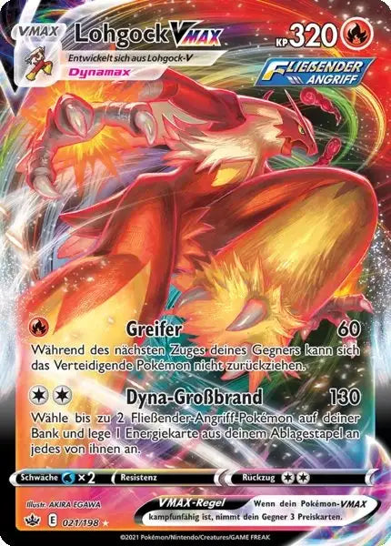 lohgock vmax 021/198 – Pokémon Schaurige Herrschaft Karte