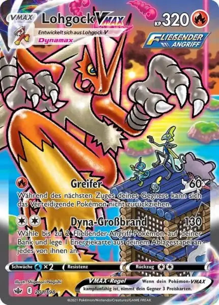 lohgock vmax 201/198 – Pokémon Schaurige Herrschaft Karte
