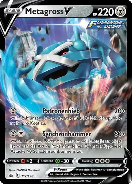 metagross v 112/198 – Pokémon Schaurige Herrschaft Karte