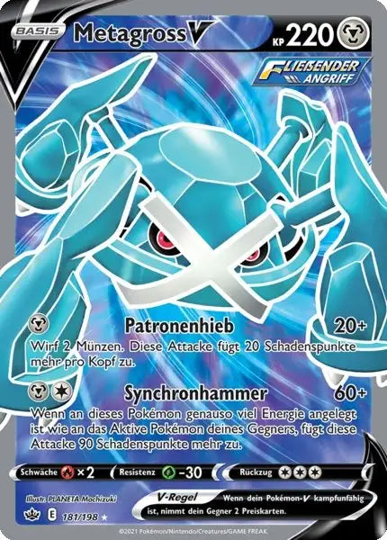 metagross v 181/198 – Pokémon Schaurige Herrschaft Karte