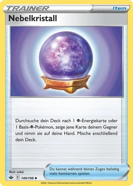 nebelkristall 140/198 – Pokémon Schaurige Herrschaft Karte