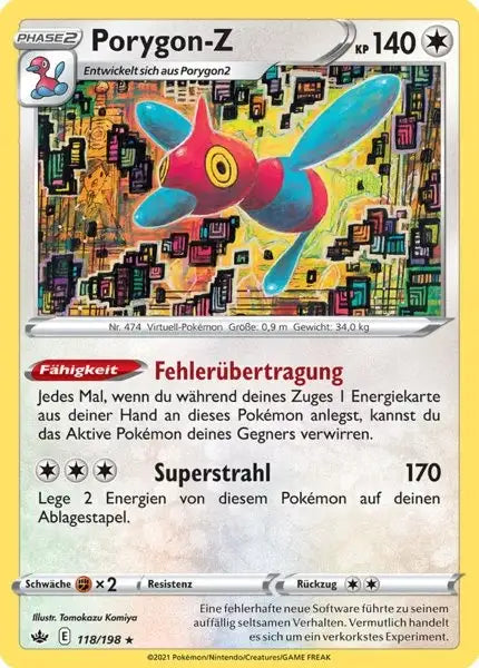porygon z 118/198 – Pokémon Schaurige Herrschaft Karte