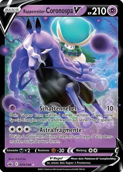 rappenreiter coronospa v 074/198 – Pokémon Schaurige Herrschaft Karte