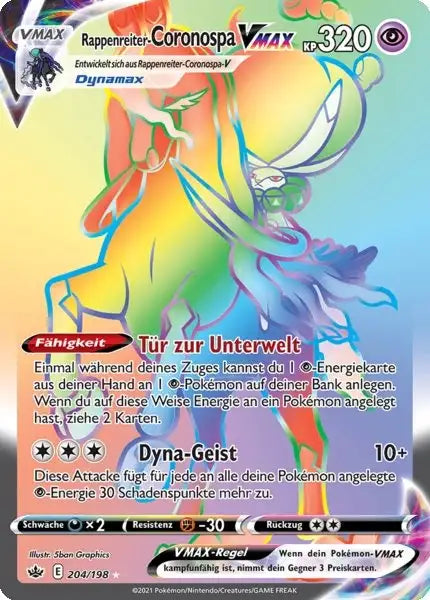 rappenreiter coronospa vmax 204/198 – Pokémon Schaurige Herrschaft Karte