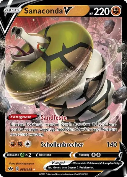 sanaconda v 089/198 – Pokémon Schaurige Herrschaft Karte