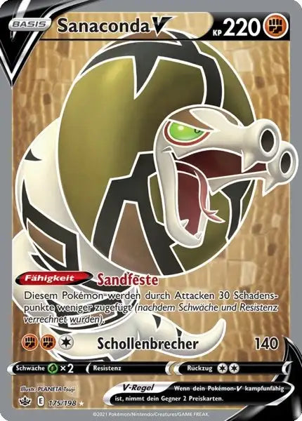 sanaconda v 175/198 – Pokémon Schaurige Herrschaft Karte