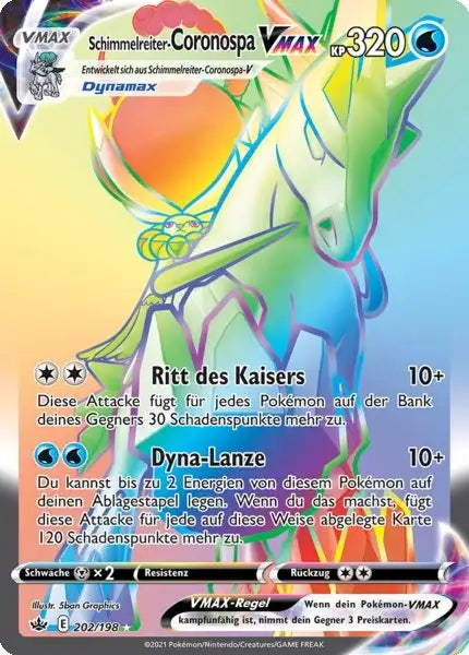 schimmelreiter coronospa vmax 202/198 – Pokémon Schaurige Herrschaft Karte