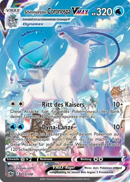 schimmelreiter coronospa vmax 203/198 – Pokémon Schaurige Herrschaft Karte