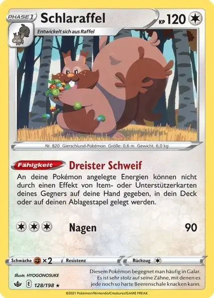 schlaraffel 128/198 – Pokémon Schaurige Herrschaft Karte