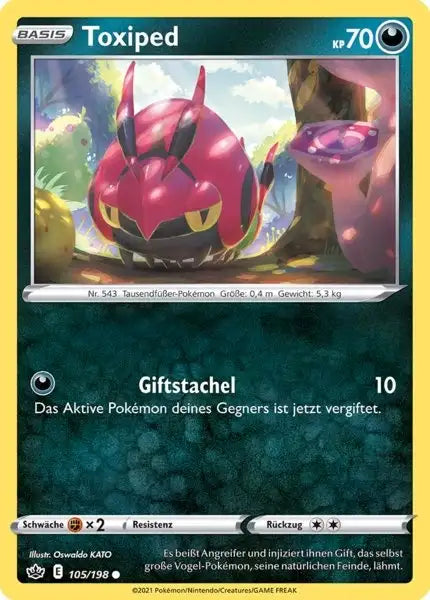 toxiped 105/198 – Pokémon Schaurige Herrschaft Karte