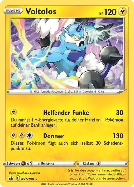 voltolos 052/198 – Pokémon Schaurige Herrschaft Karte