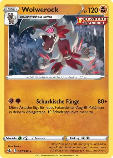 wolwerock 087/198 – Pokémon Schaurige Herrschaft Karte