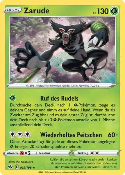 zarude 019/198 – Pokémon Schaurige Herrschaft Karte